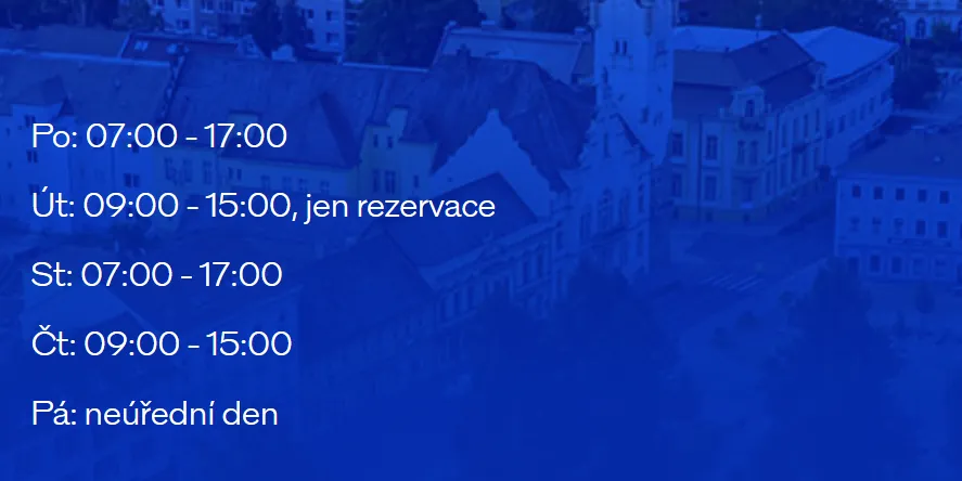 Úřední hodiny registru vozidel Lovosice — náhled z oficiálního webu