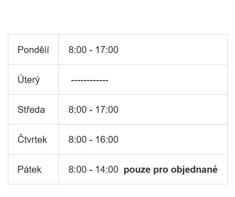 Úřední hodiny registru vozidel Prostějov — náhled z oficiálního webu