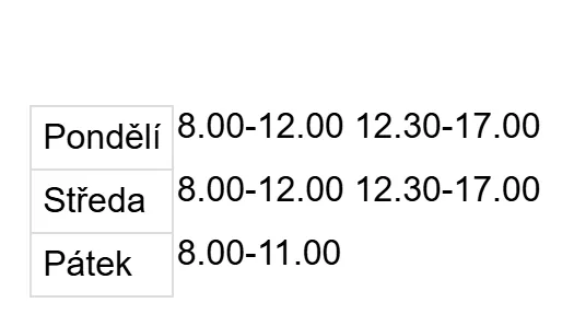 Úřední hodiny registru vozidel Sušice — náhled z oficiálního webu